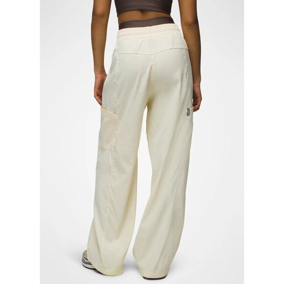 Prana Send Off Pant Women's L Sweet Cream Wide Leg Relaxed Straight High Rise - Picture 2 of 12